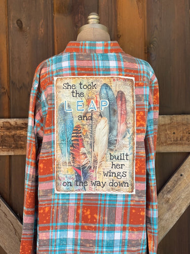 She Took The Leap Art Flannel